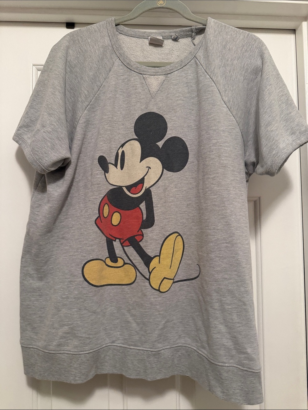 Junk Food Disney Mickey Mouse Short Sleeve Sweatshirt